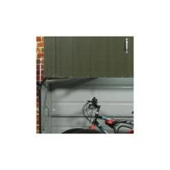 Abri à Vélos En Métal 1750L Vert 1,74m² + Kit D'ancrage TRIMETALS -Jardin Extérieur abri a velos en metal 1750l vert 174m trimetals 4