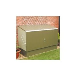 Abri à Vélos En Métal 1750L Vert 1,74m² + Kit D'ancrage TRIMETALS -Jardin Extérieur abri a velos en metal 1750l vert 174m trimetals 5