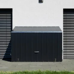 Abri à Vélos En Métal Sesame 1500L Anthracite 1,41m² TRIMETALS 10 Abri à Vélos En Métal Sesame 1500L Anthracite 1,41m² TRIMETALS -Jardin Extérieur abri a velos en metal sesame 1500l anthracite 141m trimetals 2