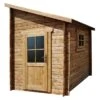 Abri Adossé 5,96m² PLUS Madriers 28mm Traités Marron Gardy Shelter -Jardin Extérieur abri adosse 596m plus madriers 28mm traites marron gardy shelter