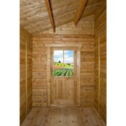 Abri Adossé 5,96m² PLUS Madriers 28mm Traités Marron Gardy Shelter -Jardin Extérieur abri adosse 596m plus madriers 28mm traites marron gardy shelter 3