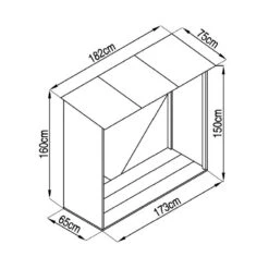 Abri Bûches En Métal 1,37m² Imitation Bois Vieilli -Jardin Extérieur abri buches en metal 137m imitation bois vieilli 2