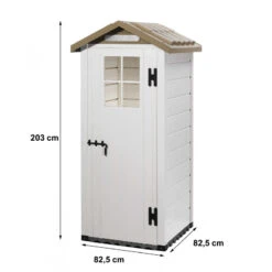 Abri De Jardin 0,93m² En PVC Avec Plancher Evo Tuscany 80 – Garofalo -Jardin Extérieur abri de jardin 093m en pvc avec plancher evo tuscany 80 garofalo 2