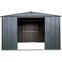 Abri De Jardin 10,7m² Toit Double Pente En Acier Galvanisé Anthracite Spacemaker 10 Abri De Jardin 10,7m² Toit Double Pente En Acier Galvanisé Anthracite Spacemaker -Jardin Extérieur abri de jardin 107m toit double pente en acier galvanise anthracite spacemaker 2