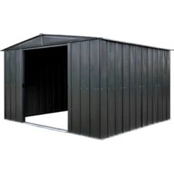 Abri De Jardin 10,7m² Toit Double Pente En Acier Galvanisé Anthracite Spacemaker 11 Abri De Jardin 10,7m² Toit Double Pente En Acier Galvanisé Anthracite Spacemaker -Jardin Extérieur abri de jardin 107m toit double pente en acier galvanise anthracite spacemaker 3
