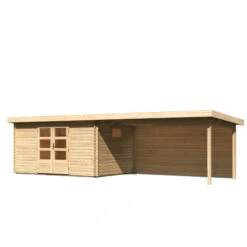 Abri De Jardin 11,49m² En Bois Massif 40mm Trittau 5 Avec Appentis 440cm Et Paroi Arrière – Karibu 10 Abri De Jardin 11,49m² En Bois Massif 40mm Trittau 5 Avec Appentis 440cm Et Paroi Arrière – Karibu -Jardin Extérieur abri de jardin 1149m en bois massif 40mm trittau 5 avec appentis 440cm et paroi arriere woodfeeling 2