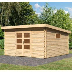 Abri De Jardin 14,97m² En Bois Massif 40mm Trittau 6 – Karibu -Jardin Extérieur abri de jardin 1497m en bois massif 40mm trittau 6 woodfeeling 1