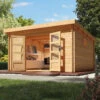 Abri De Jardin 14,97m² En Bois Massif 40mm Trittau 6 – Karibu -Jardin Extérieur abri de jardin 1497m en bois massif 40mm trittau 6 woodfeeling