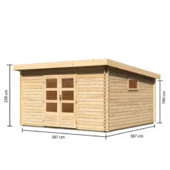 Abri De Jardin 14,97m² En Bois Massif 40mm Trittau 6 – Karibu -Jardin Extérieur abri de jardin 1497m en bois massif 40mm trittau 6 woodfeeling 2
