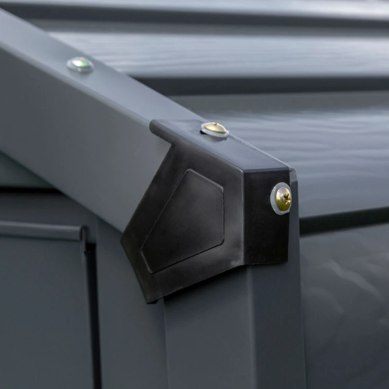 Abri De Jardin 2,4m² Adossé En Acier Galvanisé Anthracite Spacemaker 8 Abri De Jardin 2,4m² Adossé En Acier Galvanisé Anthracite Spacemaker – Image 6