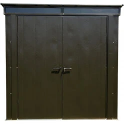 Abri De Jardin 2,55m² Monopente En Acier Galvanisé Noir Avec Toit Skylight Spacemaker -Jardin Extérieur abri de jardin 255m monopente en acier galvanise noir avec toit skylight spacemaker 2