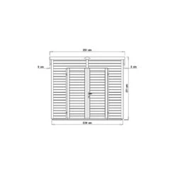Abri De Jardin 4,31m² Skur 4 + Plancher Traité Peint Gris Baltic -Jardin Extérieur abri de jardin 431m skur 4 plancher traite peint gris baltic 2