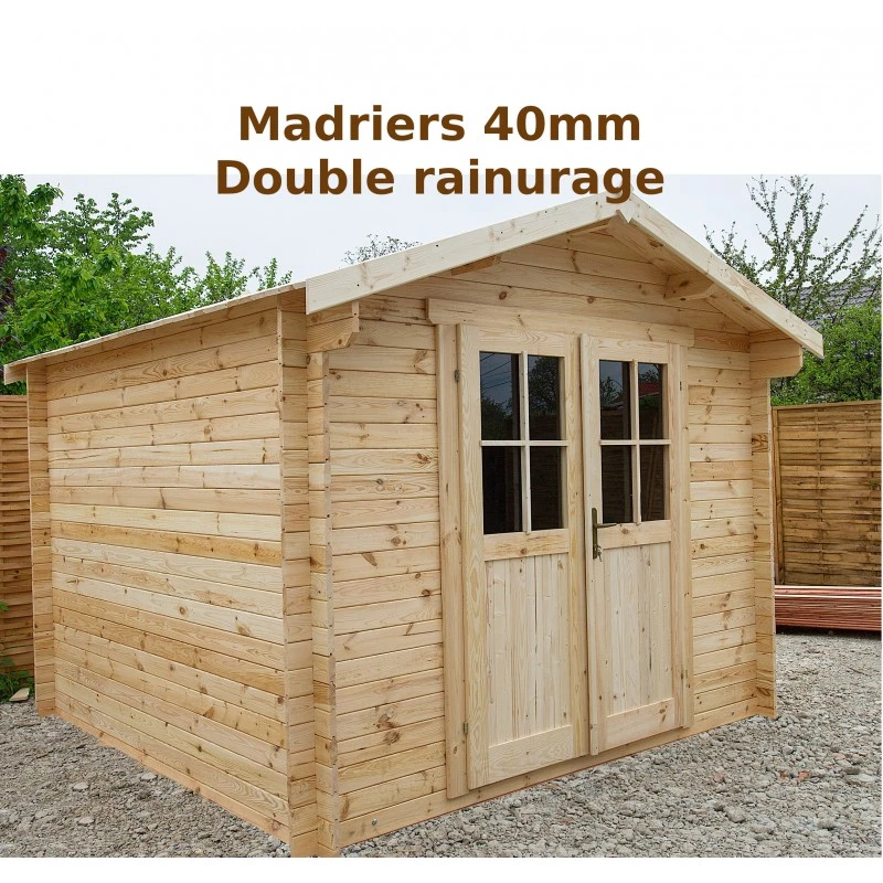Abri De Jardin 9m² PLUS En Bois 40mm Brut Gardy Shelter 3 Abri De Jardin 9m² PLUS En Bois 40mm Brut Gardy Shelter