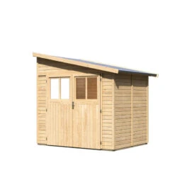Abri De Jardin Adossé En Bois Certifié 4,18m² Bomlitz 2 - Karibu -Jardin Extérieur abri de jardin adosse en bois certifie 418m bomlitz 2 karibu 3