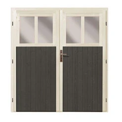 Abri De Jardin Adossé En Bois Gris Terre 4,18m² Bomlitz 2 - Karibu -Jardin Extérieur abri de jardin adosse en bois gris terre 418m bomlitz 2 karibu 4