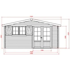 Abri De Jardin 19.98m² En Sapin Blanc FSC 40mm CHAMONIX IV + Shingles Rouges - SOLID 11 Abri De Jardin 19.98m² En Sapin Blanc FSC 40mm CHAMONIX IV + Shingles Rouges - SOLID -Jardin Extérieur abri de jardin avec avancee 1998m en sapin blanc fsc 40mm chamonix iv 3