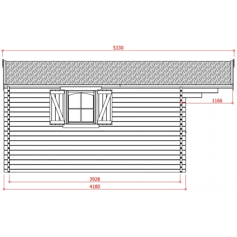 Abri De Jardin 19.98m² En Sapin Blanc FSC 40mm CHAMONIX IV + Shingles Rouges - SOLID 7 Abri De Jardin 19.98m² En Sapin Blanc FSC 40mm CHAMONIX IV + Shingles Rouges - SOLID – Image 5