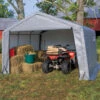 Abri De Jardin Démontable 13m² En Acier Et Polyéthylène Gris – Shelter Logic -Jardin Extérieur abri de jardin demontable 13m en acier et polyethylene gris shelter logic