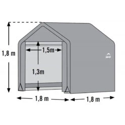 Abri De Jardin Démontable 3,24m² En Acier Et Polyéthylène Gris – Shelter Logic -Jardin Extérieur abri de jardin demontable 324m en acier et polyethylene gris shelter logic 4