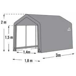 Abri De Jardin Démontable 5,4m² En Acier Et Polyéthylène Gris – Shelter Logic -Jardin Extérieur abri de jardin demontable 54m en acier et polyethylene gris shelter logic 3