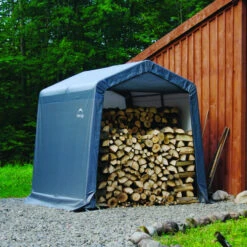 Abri De Jardin Démontable 5,76m² En Acier Et Polyéthylène Gris – Shelter Logic -Jardin Extérieur abri de jardin demontable 576m en acier et polyethylene gris shelter logic 4