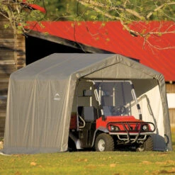 Abri De Jardin Démontable 9m² En Acier Et Polyéthylène Gris – Shelter Logic -Jardin Extérieur abri de jardin demontable 9m en acier et polyethylene gris shelter logic 4