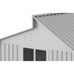 Abri De Jardin En Aluminium Gris Avec Puits De Lumière 7,27m² + Kit Fondation - DURAMAX -Jardin Extérieur abri de jardin en aluminium gris avec puits de lumiere 727m kit fondation duramax 3
