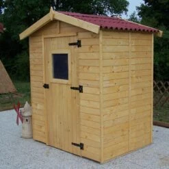 Abri De Jardin En Bois 2,56m² - Panneaux 16mm + Plancher -Jardin Extérieur abri de jardin en bois 256m panneaux 16mm plancher 2