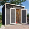 Abri De Jardin En Bois Anthracite 3,49m² Skur 2 + Plancher – Baltic -Jardin Extérieur abri de jardin en bois anthracite 349m skur 2 plancher baltic