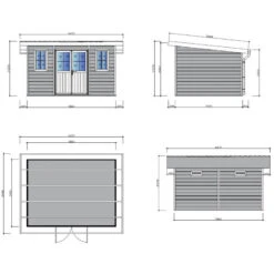 Abri De Jardin En Bois Composite 28mm Anthracite 12m² PREMIUM Toit Monopente - Woodlife Garden -Jardin Extérieur abri de jardin en bois composite 28mm anthracite 12m premium toit monopente woodlife garden 5