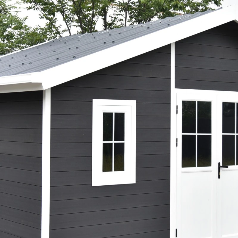 Abri De Jardin En Bois Composite 28mm Anthracite 14,75m² PREMIUM - Woodlife Garden 5 Abri De Jardin En Bois Composite 28mm Anthracite 14,75m² PREMIUM - Woodlife Garden – Image 3