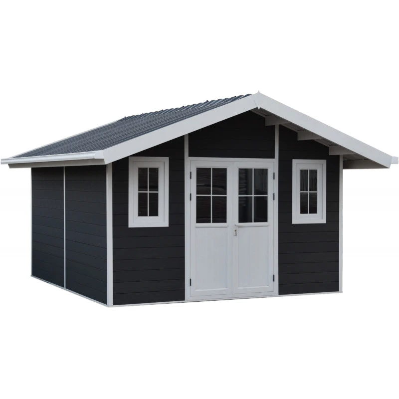 Abri De Jardin En Bois Composite 28mm Anthracite 14,75m² PREMIUM - Woodlife Garden 6 Abri De Jardin En Bois Composite 28mm Anthracite 14,75m² PREMIUM - Woodlife Garden – Image 4
