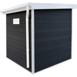 Abri De Jardin En Bois Composite 28mm Anthracite 4,41m² PREMIUM Toit Plat - Woodlife Garden -Jardin Extérieur abri de jardin en bois composite 28mm anthracite 441m premium toit plat woodlife garden 2