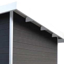 Abri De Jardin En Bois Composite 28mm Anthracite 4,41m² PREMIUM Toit Plat - Woodlife Garden -Jardin Extérieur abri de jardin en bois composite 28mm anthracite 441m premium toit plat woodlife garden 4