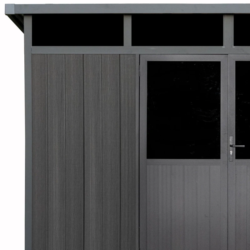 Abri De Jardin En Bois Composite 28mm Anthracite 8,09m² WINSTON Skylight - Woodlife Garden 5 Abri De Jardin En Bois Composite 28mm Anthracite 8,09m² WINSTON Skylight - Woodlife Garden – Image 3