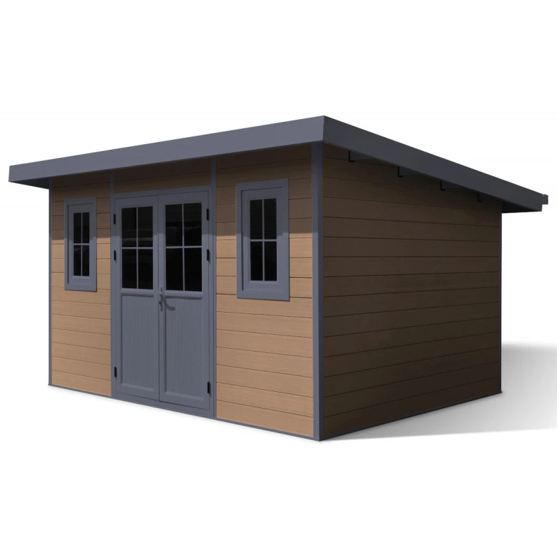 Abri De Jardin En Bois Composite 28mm Aspect Bois 12m² PREMIUM Toit Monopente - Woodlife Garden 3 Abri De Jardin En Bois Composite 28mm Aspect Bois 12m² PREMIUM Toit Monopente - Woodlife Garden