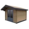 Abri De Jardin En Bois Composite 28mm Bois Vieilli 14,44m² Double Porte Alu Et Double Vitrage - WoodLife Garden -Jardin Extérieur abri de jardin en bois composite 28mm bois vieilli 1444m double porte alu et double vitrage woodlife