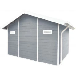 Abri De Jardin En Bois Composite 28mm Gris Clair 10,71m² PREMIUM - Woodlife Garden -Jardin Extérieur abri de jardin en bois composite 28mm gris clair 1071m premium woodlife garden 3