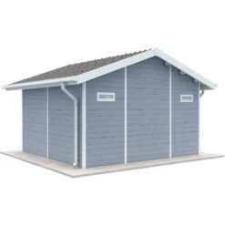 Abri De Jardin En Bois Composite 28mm Gris Clair 14,75m² PREMIUM - Woodlife Garden -Jardin Extérieur abri de jardin en bois composite 28mm gris clair 15m premium woodlife garden 3