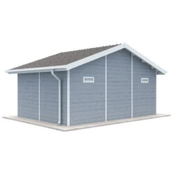 Abri De Jardin En Bois Composite 28mm Gris Clair 19,22m² PREMIUM - Woodlife Garden -Jardin Extérieur abri de jardin en bois composite 28mm gris clair 1922m premium woodlife garden 4