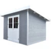 Abri De Jardin En Bois Composite 28mm Gris Clair 4,41m² PREMIUM Toit Plat - Woodlife Garden -Jardin Extérieur abri de jardin en bois composite 28mm gris clair 441m premium toit plat woodlife garden
