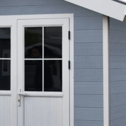 Abri De Jardin En Bois Composite 28mm Gris Clair 4,77m² PREMIUM - Woodlife Garden -Jardin Extérieur abri de jardin en bois composite 28mm gris clair 477m premium woodlife garden 5