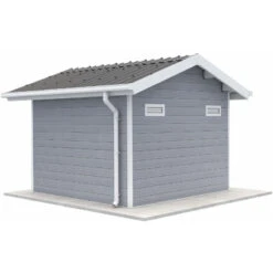 Abri De Jardin En Bois Composite 28mm Gris Clair 7,78m² PREMIUM - Woodlife Garden -Jardin Extérieur abri de jardin en bois composite 28mm gris clair 778m premium woodlife garden 4