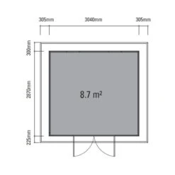 Abri De Jardin En Bois Composite 28mm Gris Clair 9m² PREMIUM Toit Plat - Woodlife Garden -Jardin Extérieur abri de jardin en bois composite 28mm gris clair 9m premium toit plat woodlife garden 5