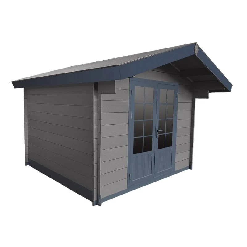 Abri De Jardin En Bois Composite 28mm Gris Foncé 9m² Double Porte Alu Et Double Vitrage - Woodlife Garden 5 Abri De Jardin En Bois Composite 28mm Gris Foncé 9m² Double Porte Alu Et Double Vitrage - Woodlife Garden – Image 3