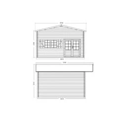 Abri De Jardin En Bois Massif 44mm - 19,2m² Jasmin + Mezzanine 8,68m² – Forest Style -Jardin Extérieur abri de jardin en bois massif 192m jasmin mezzanine 868m forest style 2