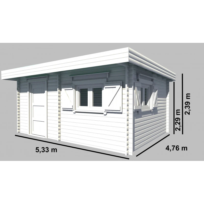 Abri De Jardin En Bois Massif 25,38m² – Madriers 60mm – Toiture En Bac Acier – Habrita 4 Abri De Jardin En Bois Massif 25,38m² – Madriers 60mm – Toiture En Bac Acier – Habrita – Image 2