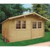 Abri De Jardin En Bois Massif 28mm Visp Avec Double Porte 16,22m² - SOLID -Jardin Extérieur abri de jardin en bois massif 28mm visp avec double porte 1622m solid