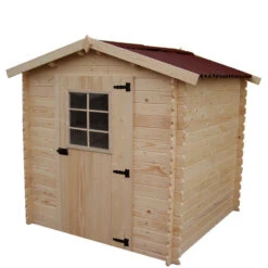 Abri De Jardin En Bois Massif 4,08m² – Madriers 20mm - Habrita -Jardin Extérieur abri de jardin en bois massif 38m madriers 20mm 2