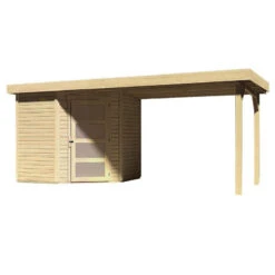 Abri De Jardin En Bois Massif 4,62m² Schwandorf 3 Avec Appentis 280cm – Karibu -Jardin Extérieur abri de jardin en bois massif 462m schwandorf 3 avec appentis 280cm woodfeeling 3